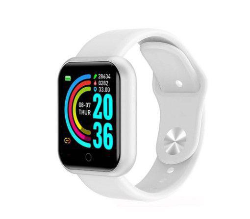 Relógio Inteligente Smartwatch D20 Bluetooth Monitor Saúde Branco - Smart Heart Rate Bracelet