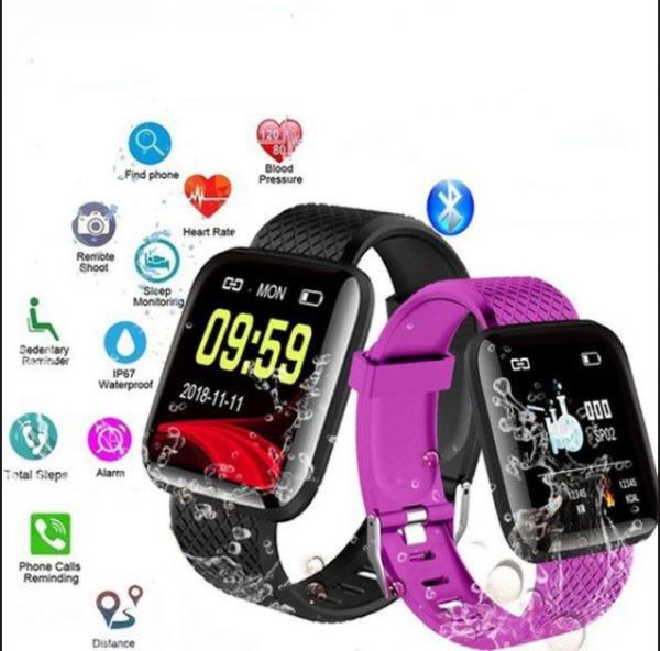 Relogio Inteligente Smartwatch D13 Par (Preto+Roxo/Fucsia) Pedometro Multi-esportes Km Kcal FC PA - Bgxpro