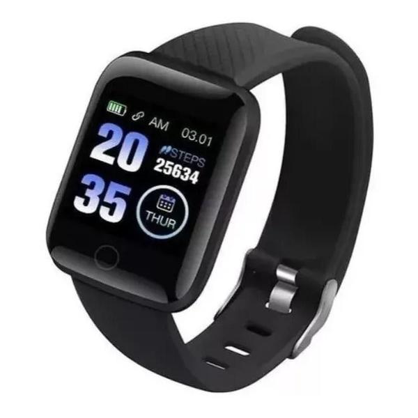 Relogio Inteligente Smartwatch D13 Pedometro Multi-esportes Km Kcal Fc Pa Sono - Preto - Smart Bracelet