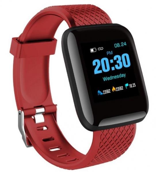 Relogio Inteligente Smartwatch D13 Vermelho Pedometro Multi-esportes Km Kcal FC PA Sono - Bgxpro