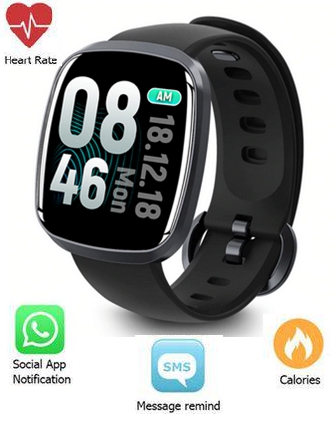 SmartWatch GT 103 Face Whats Tela com Papel de Parede Fotos - Concise Fashion Style