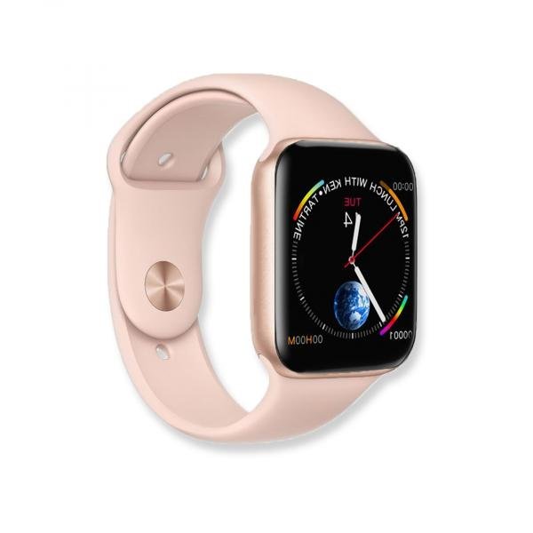 Relogio Inteligente Smartwatch Iwo9 44mm Compatível Iphone Samsung Lançamento - Rosa