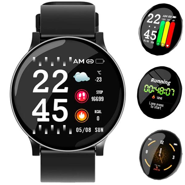 Relógio Inteligente Smartwatch Sporty Fashionable Preto