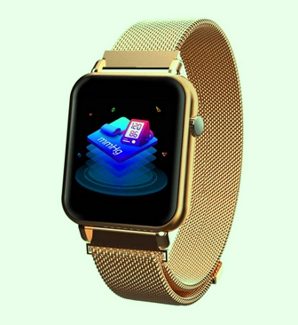 Relógio Inteligente SmartWatch Y6 Pro Pulseira Metal Dourado - Smart Bracelet