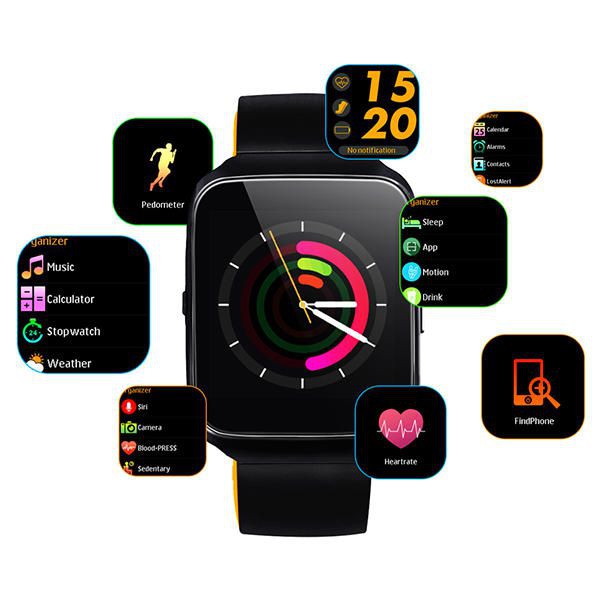 Relógio Inteligente Smart Watch Z40Bluetooth Chip Android Preto