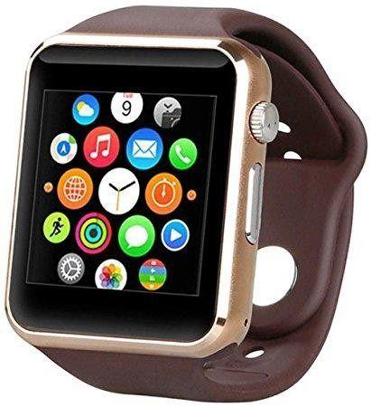 Relógio Inteligente Sono Passos Smartwatch de Chip A1 Android IOs Bluetooth Dourado - Gold