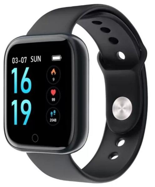 Relógio Inteligente T80 Preto IP67 Smartwatch Frequência Cardíaca Monitor de Pressão Arterial Esporte Saúde Relógio Banda para IOS e Android - Smartwatch T80