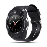 Relógio inteligente V8 Rodada Dial Phones Bluetooth SmartWatch Suporta SIM com câmera de esportes relógios de pulso para Android iOS Wearable Relógio de pulso