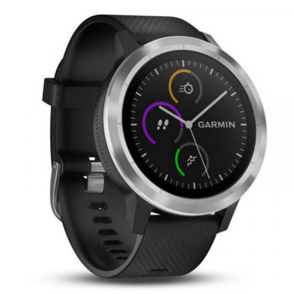 Relógio Inteligente Vívoactive 3 Garmin Preto 010-01769-00 GPS com Medição de Frequência Cardíaca