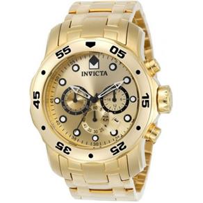 Relógio Invicta 0074 Pro Diver 48mm Banhado a Ouro 18k