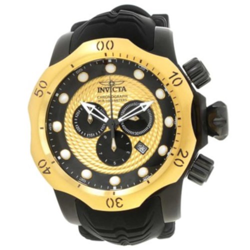 Relógio Invicta 20444 Masculino Venom Black & Gold Banhado a Ouro 18K com Cronógrafo