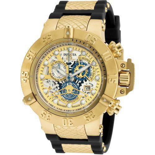 Relógio Invicta 18528 Subaqua Swiss Banhado Ouro 18k