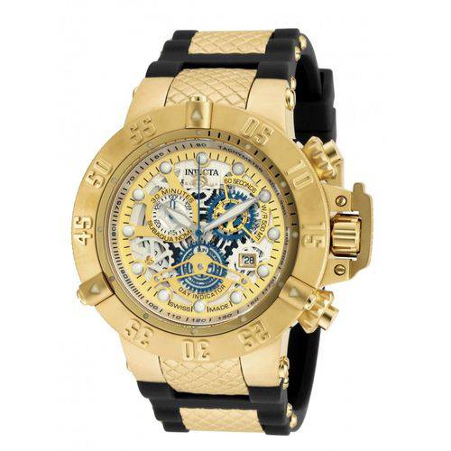 Relógio Invicta 18528 Subaqua Swiss Banhado Ouro 18K