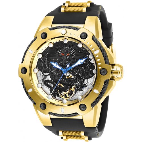 Relógio Invicta 26315 Bolt Dragon Automático Banhado Ouro 18k