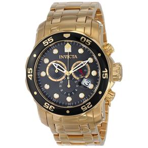 Relógio Invicta 80064 Pro Diver 48mm Banhado a Ouro 18k