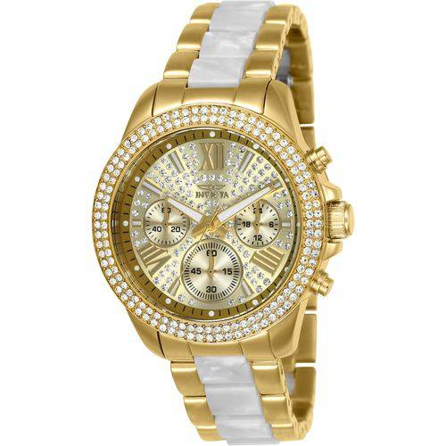 Relógio Invicta Angel 20511 Feminino Banhado Ouro 18k