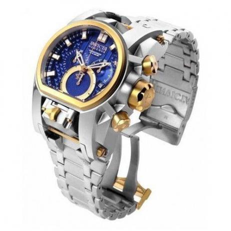 Relógio Magnum 20111 Prata com Fundo Azul