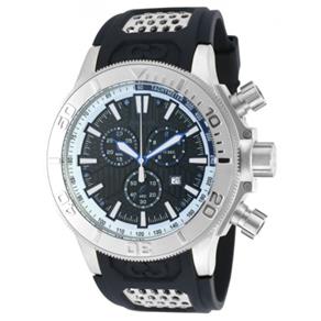 Relógio Invicta Corduba Swiss Made Quartzo Watch - Caixa em Aço Inoxidável With Black Tone Pulseira em Poliuretano - Model 90226