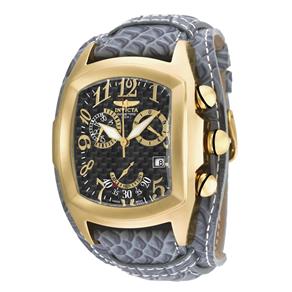 Relógio Invicta Invicta Lupah Swiss Made Quartzo Watch - Gold Case With Charcoal Tone Pulseira em Couro - Model 90265