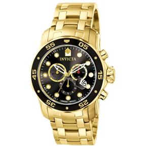 Relógio Invicta Pro Dive48mm Modelo 0072 Banhado a Ouro 18k - Dourado/Preto