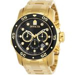 Relógio Invicta Pro Diver 0072 Preto Dourado Original