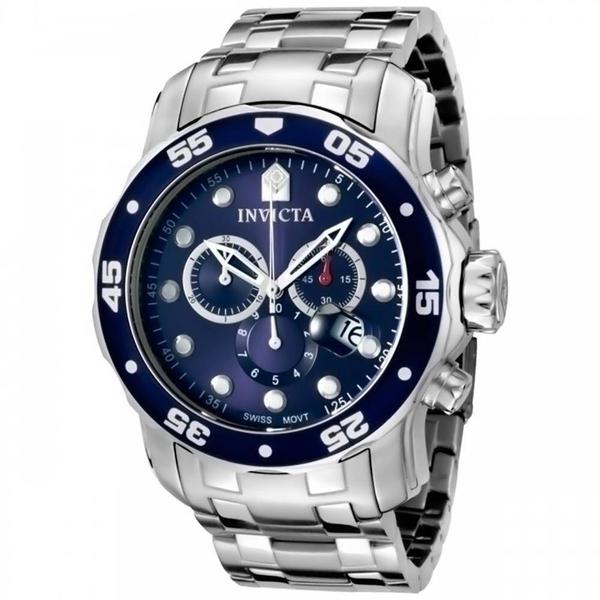 Relógio Invicta Pro Diver 0070 Prateado Azul