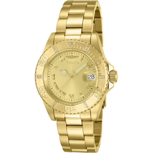 Relógio Invicta Pro Diver 12820 Feminino Suíço Banhado Ouro 18k