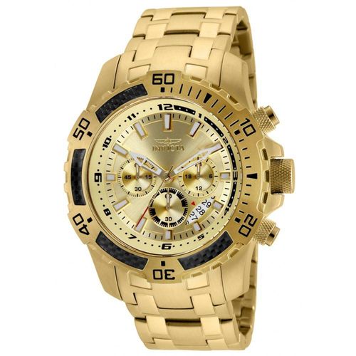 Relógio Invicta Pro Diver 24860 Cronógrafo Banhado Ouro 18K Lançamento 51mm