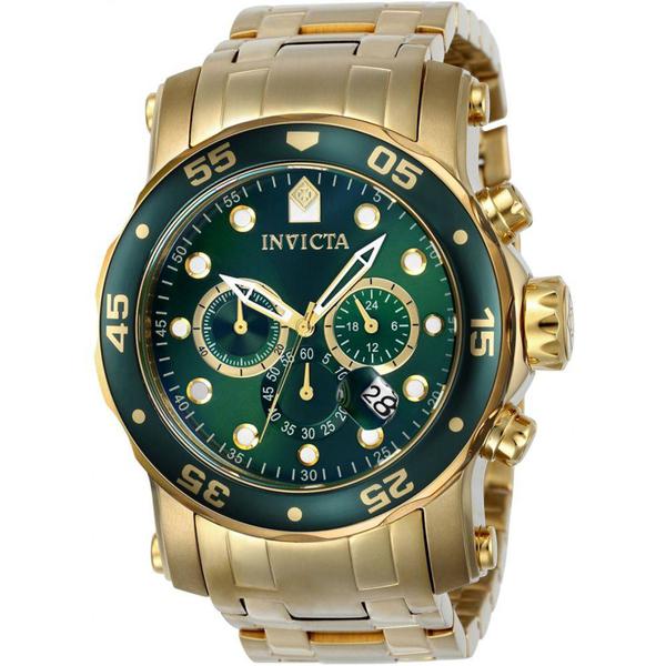 Relógio Invicta Pro Diver 23653 Dourado Fundo Verde