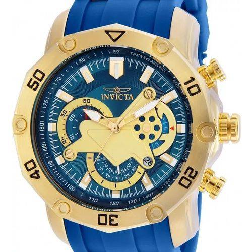 Relógio Invícta Pro Diver 22798 X3 Azul Dourado Masculino