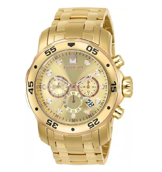 Relógio Invicta Pro Diver 80071 Banhado Ouro 18k Masculino