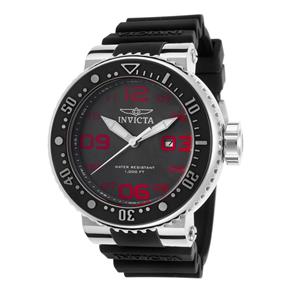 Relógio Invicta Pro Diver Quartzo Watch - Caixa em Aço Inoxidável With Black Tone Pulseira em Silicone - Model 21520