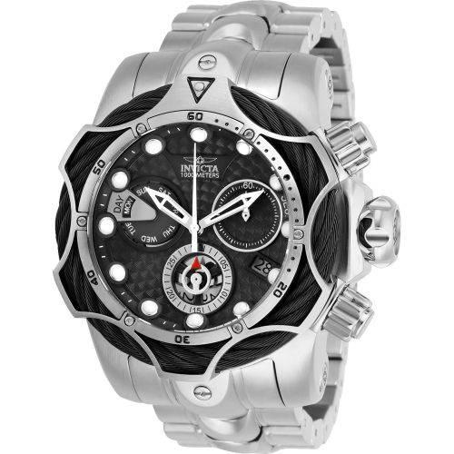 Relogio Invicta Reserve Venom 26650 Prata Fundo Preto