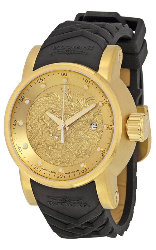 Relógio Invicta S1 Hally Yakuza 15863 Dourado Preto