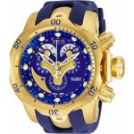 Relógio Invicta Venom 14465 - Ouro 18K, Pulseira Azul, Resistência à Água Até 1000 Metros