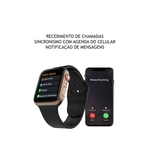 Relógio iwo 9 Preto smartwatch 44mm série 4 com Pulseira de Silicone Extra