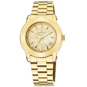 Relógio Jean Vernier Feminino Luxo Dourado