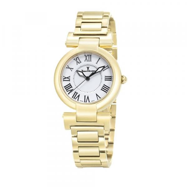 Relógio Jean Vernier Feminino Ref: Jv1065 Fashion Dourado