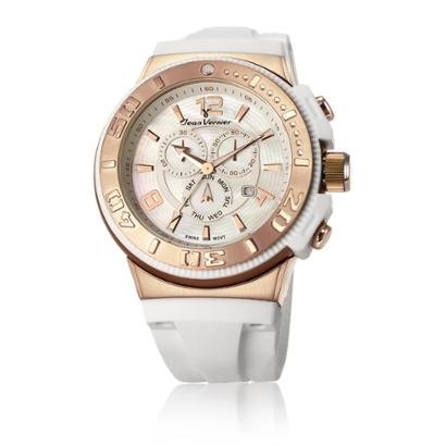 Relógio Jean Vernier Pulseira Silicone Autêntico Feminino