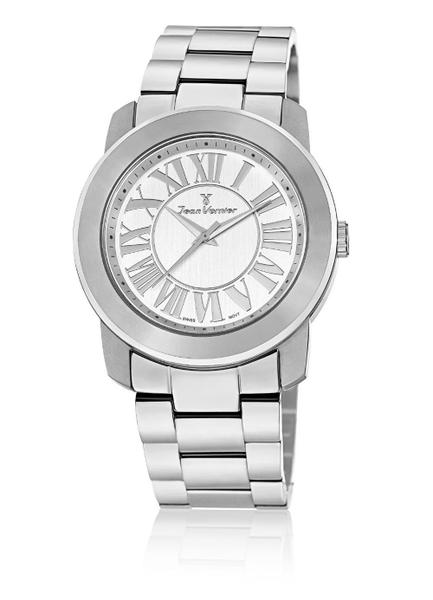 Relógio Jean Vernier Vidro Cristal Mineral Feminino Moderno