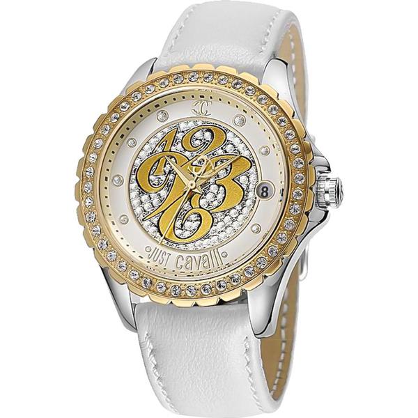 Relógio Just Cavalli Feminino Branco WJ20206B Analógico 3 Atm Cristal Mineral Tamanho Grande