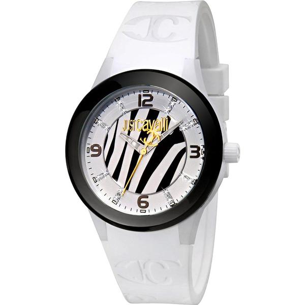 Relógio Just Cavalli Feminino Branco WJ20331B Analógico 3 Atm Acrílico Tamanho Grande