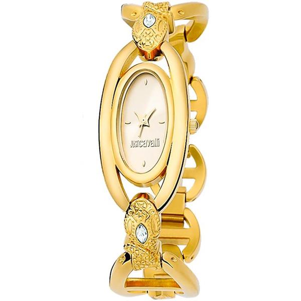 Relógio Just Cavalli Feminino Dourado WJ28002G Analógico 3 Atm Cristal Mineral Tamanho Médio