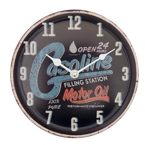 Relógio Kasa Ideia de Metal Gasoline 20cm