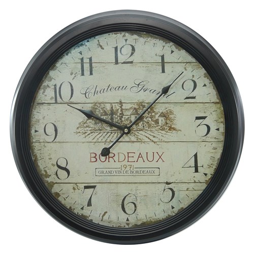 Relógio Kasa Ideia de Parede Bordeaux 62cm