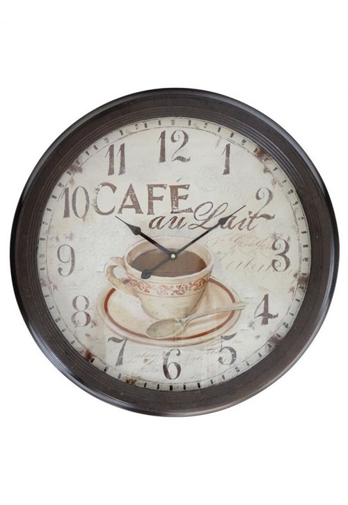 Relógio Kasa Ideia de Parede Café 62cm