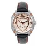 Relógio Lamborghini Lb90018252m Masculino Couro Prata E Rosê