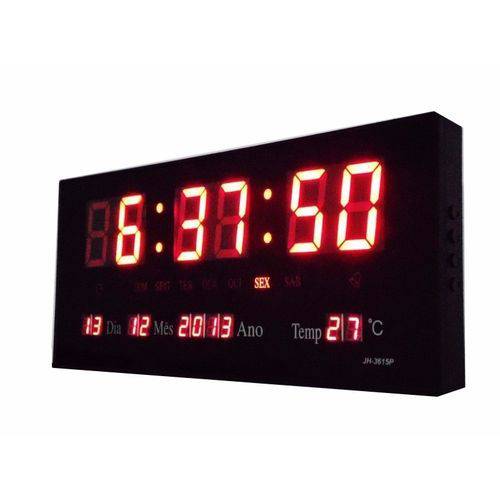 Relógio Led Digital Parede - Clock Xy-3615 - (36cmx15cm)