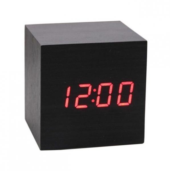 Relógio LedClock Madeira Preto LedclockVermelho - Led Clock