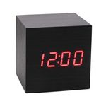 Relógio Ledclock Madeira Preto Ledclockvermelho